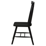 Andrews Windsor Spindle Back Dining Side Chair Black