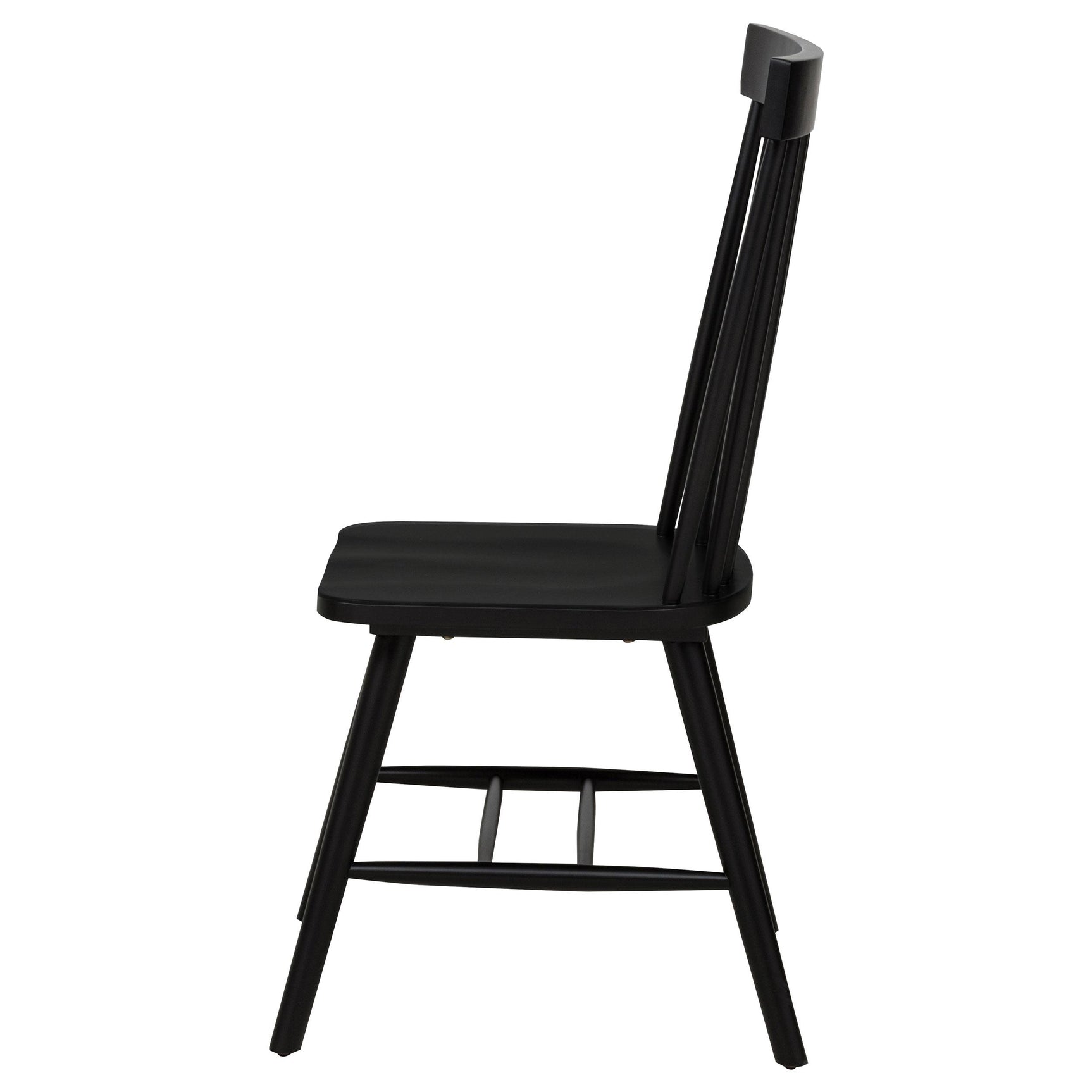 Andrews Windsor Spindle Back Dining Side Chair Black