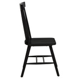 Andrews Windsor Spindle Back Dining Side Chair Black