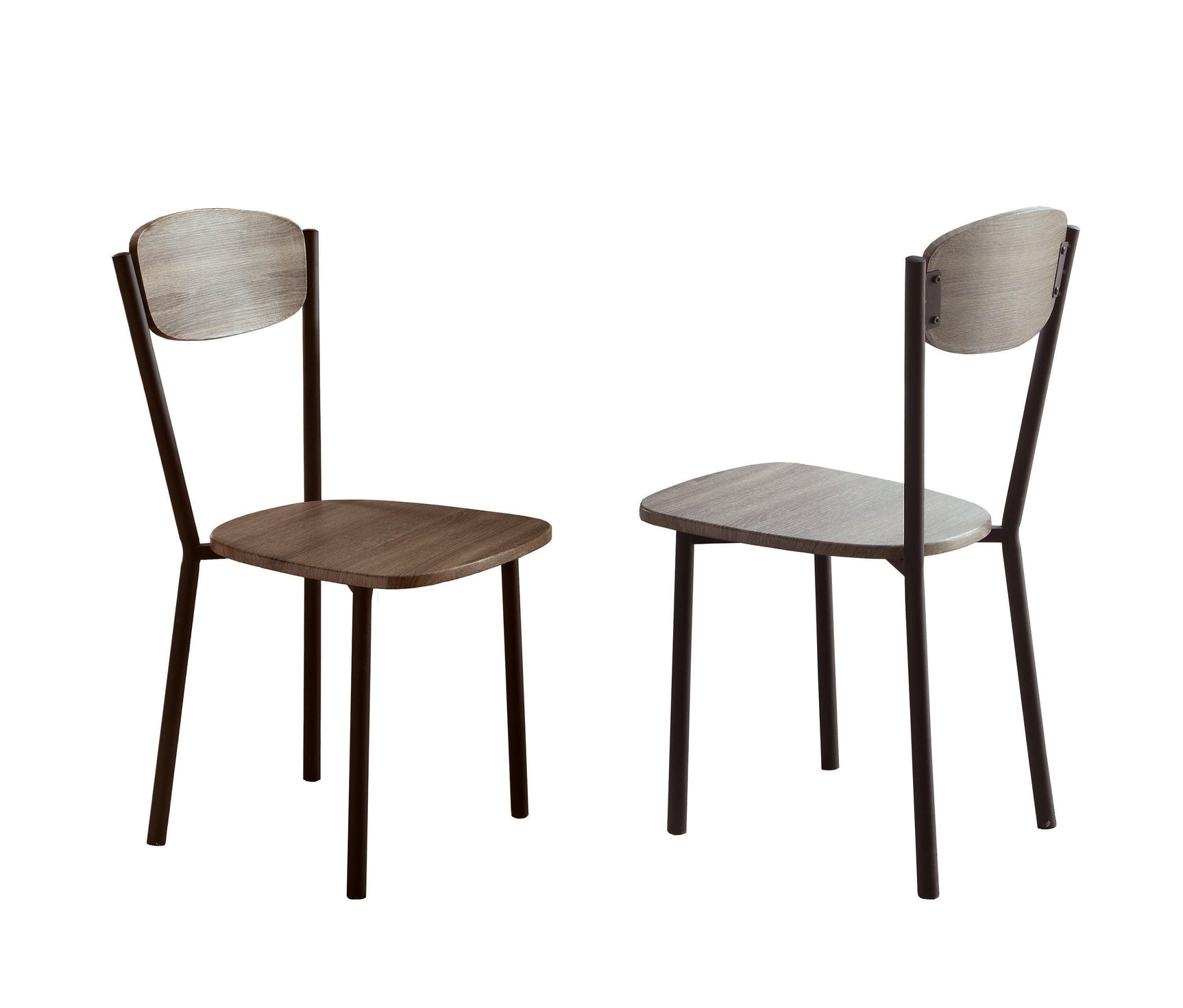 Black Graywash Round Dining Room Set