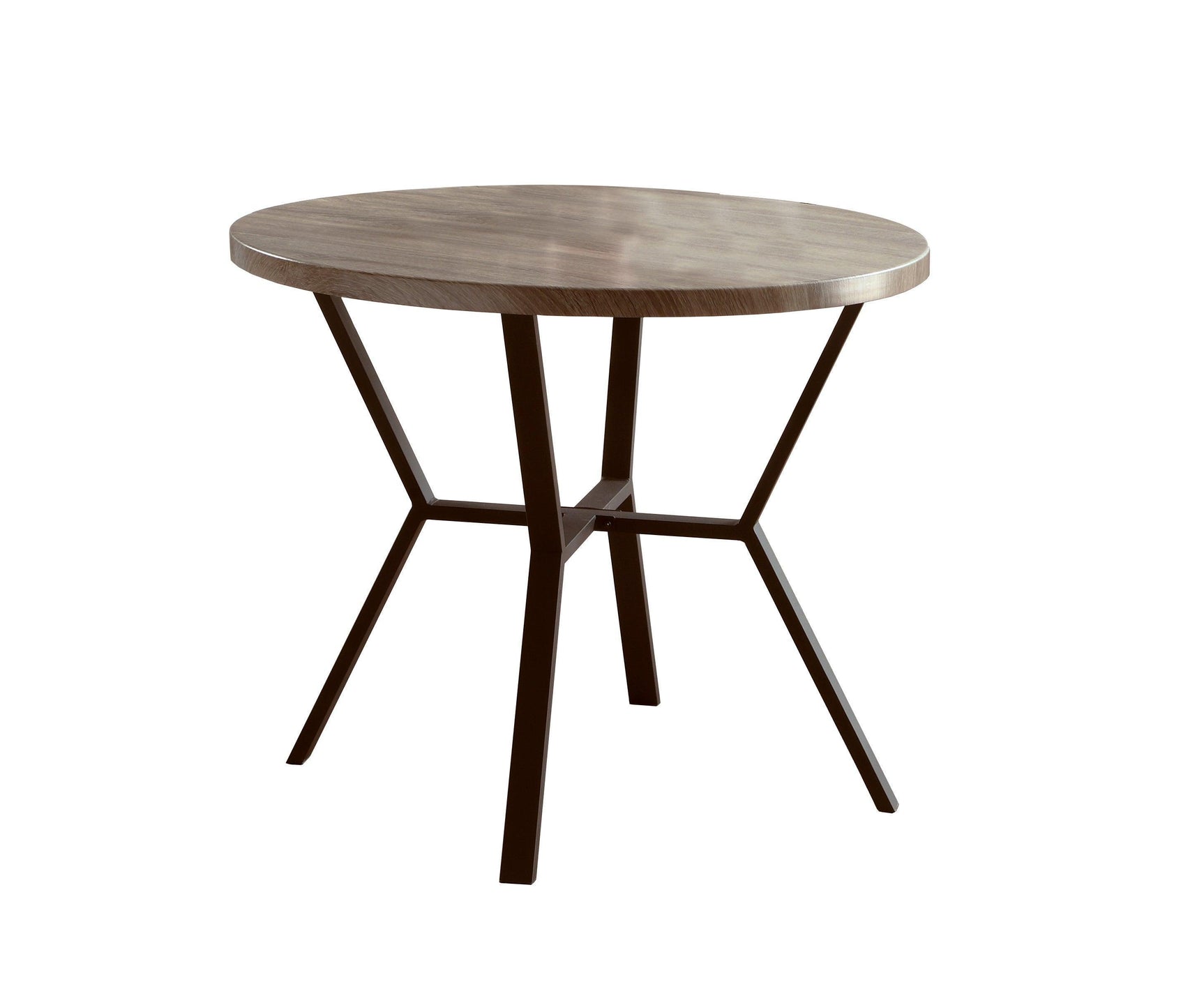 Black Graywash Round Dining Room Set