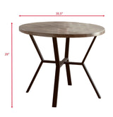 Black Graywash Round Dining Room Set