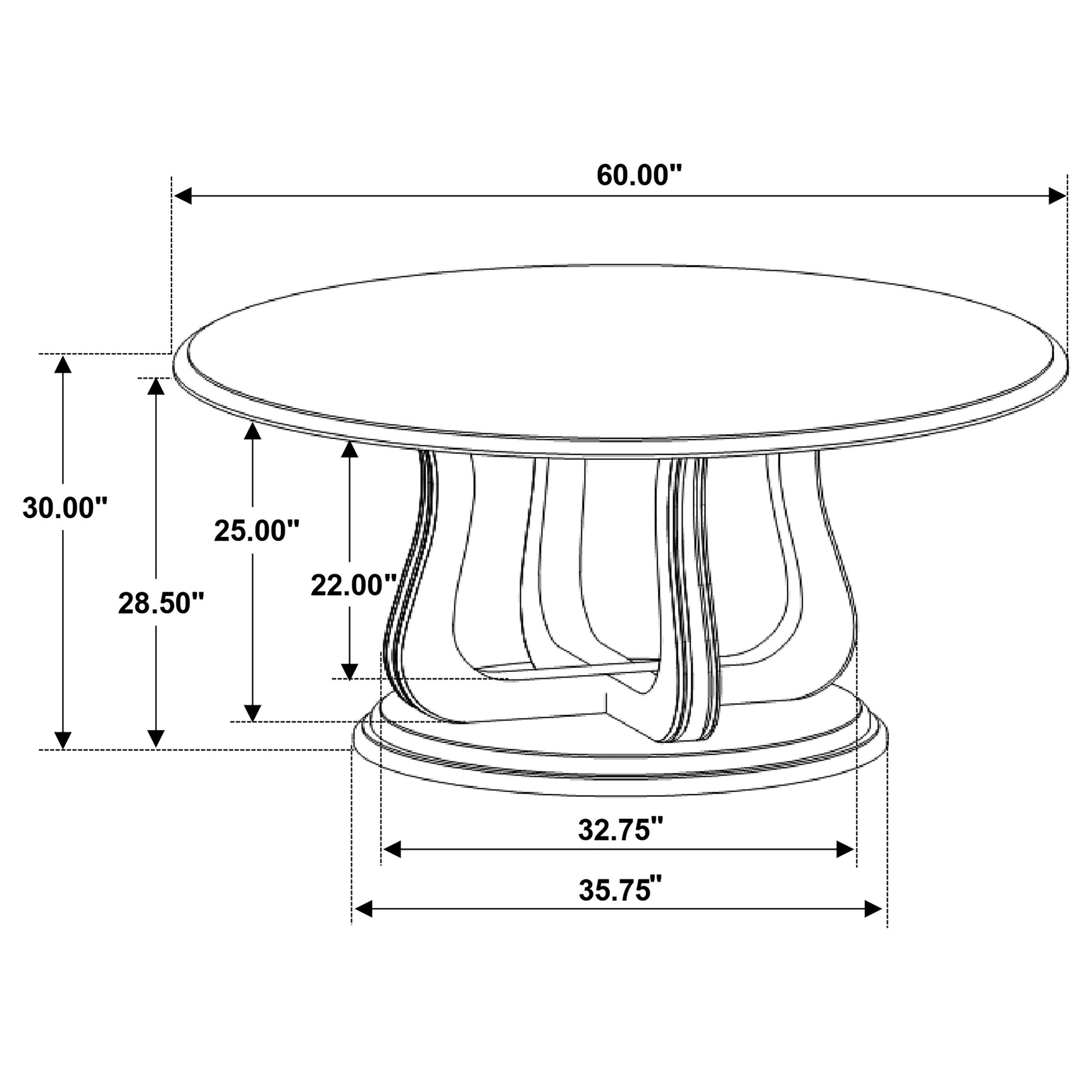 Trofello Whitewash Round Dining Room Set