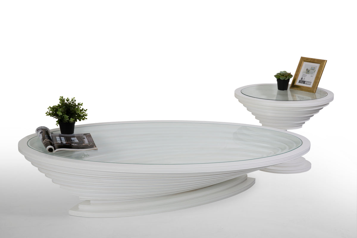 Tina White End Table