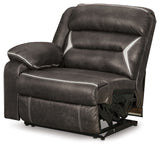 Kincord Midnight Faux Leather 2-Piece Power Reclining Sectional Loveseat