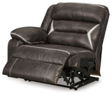 Kincord Midnight Faux Leather 2-Piece Power Reclining Sectional Loveseat