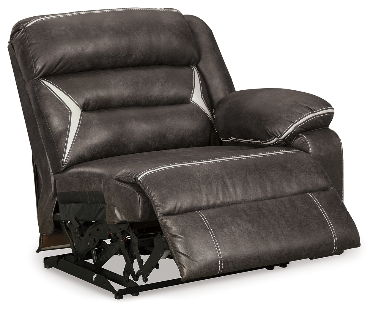 Kincord Midnight Faux Leather 2-Piece Power Reclining Sectional Loveseat