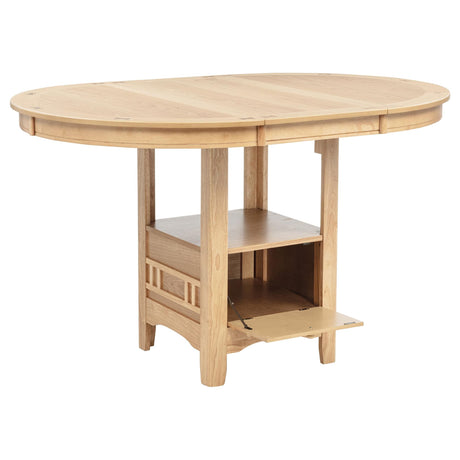Lavon 5-Piece Oval Counter Height Extension Dining Set Light Oak — product image 4