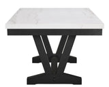 Varley Light Gray White Rectangular Dining Room Set