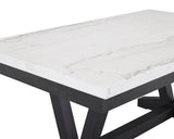 Varley Light Gray White Rectangular Dining Room Set