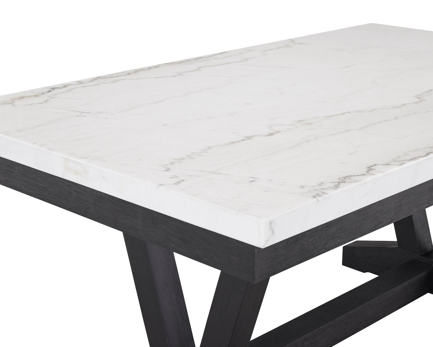 Varley Light Gray White Rectangular Dining Room Set