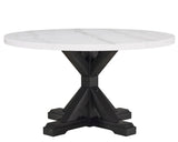 Varley Light Gray White Round Dining Room Set