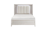 Florence Antique White Upholstered LED Panel Bedroom Set