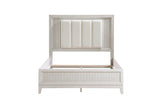 Florence Antique White Upholstered LED Panel Bedroom Set