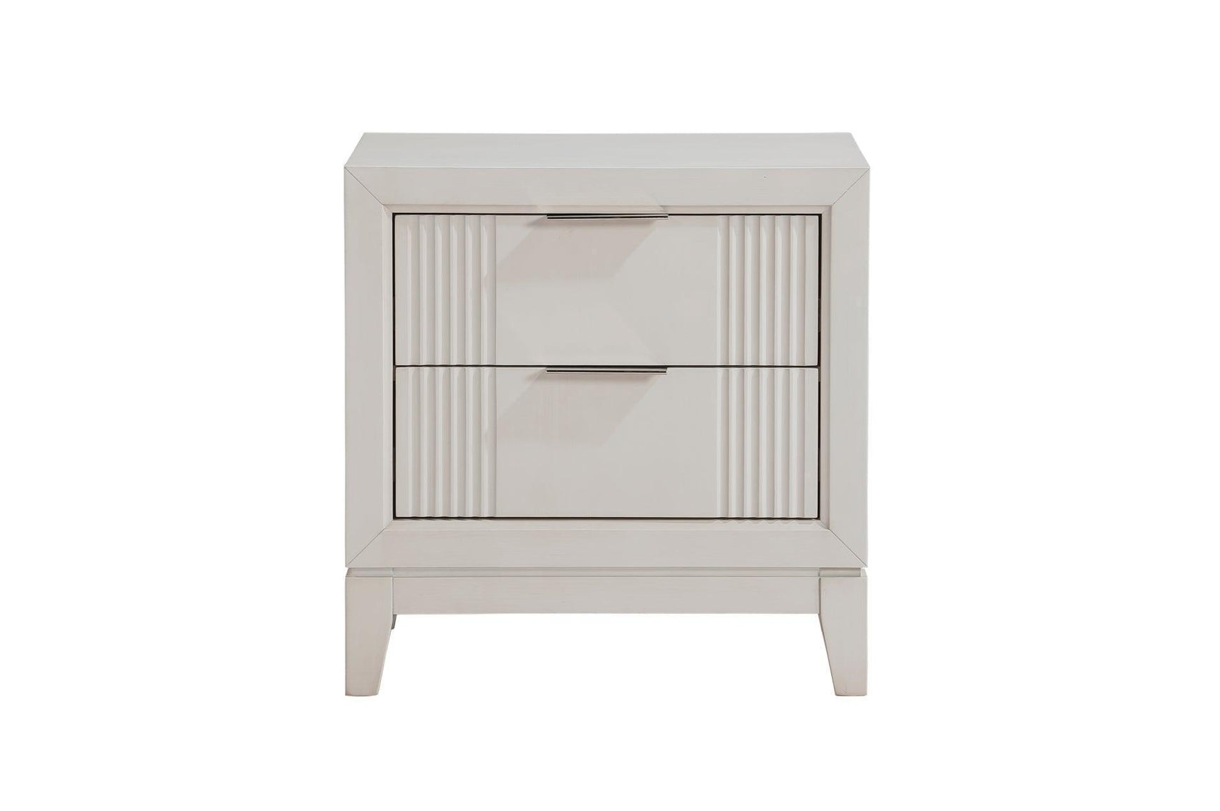 Florence Antique White Upholstered LED Panel Bedroom Set