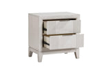 Florence Antique White Upholstered LED Panel Bedroom Set
