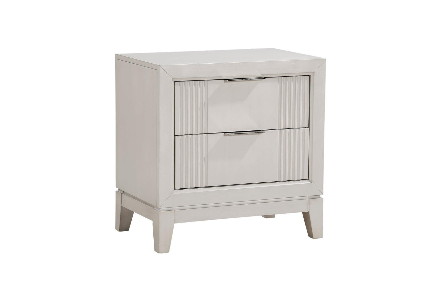 Florence Antique White Upholstered LED Panel Bedroom Set