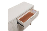 Florence Antique White Upholstered LED Panel Bedroom Set