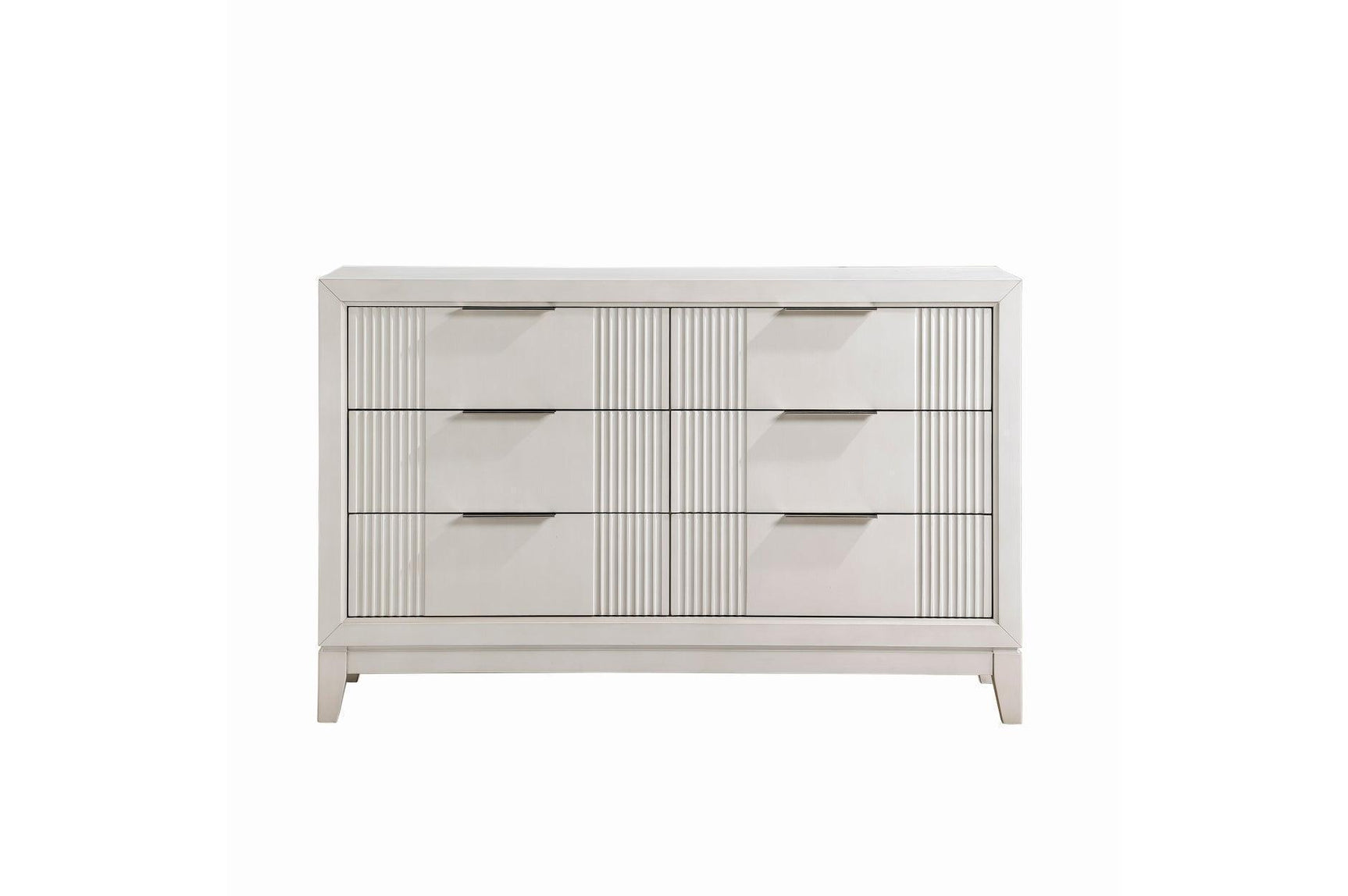 Florence Antique White Upholstered LED Panel Bedroom Set