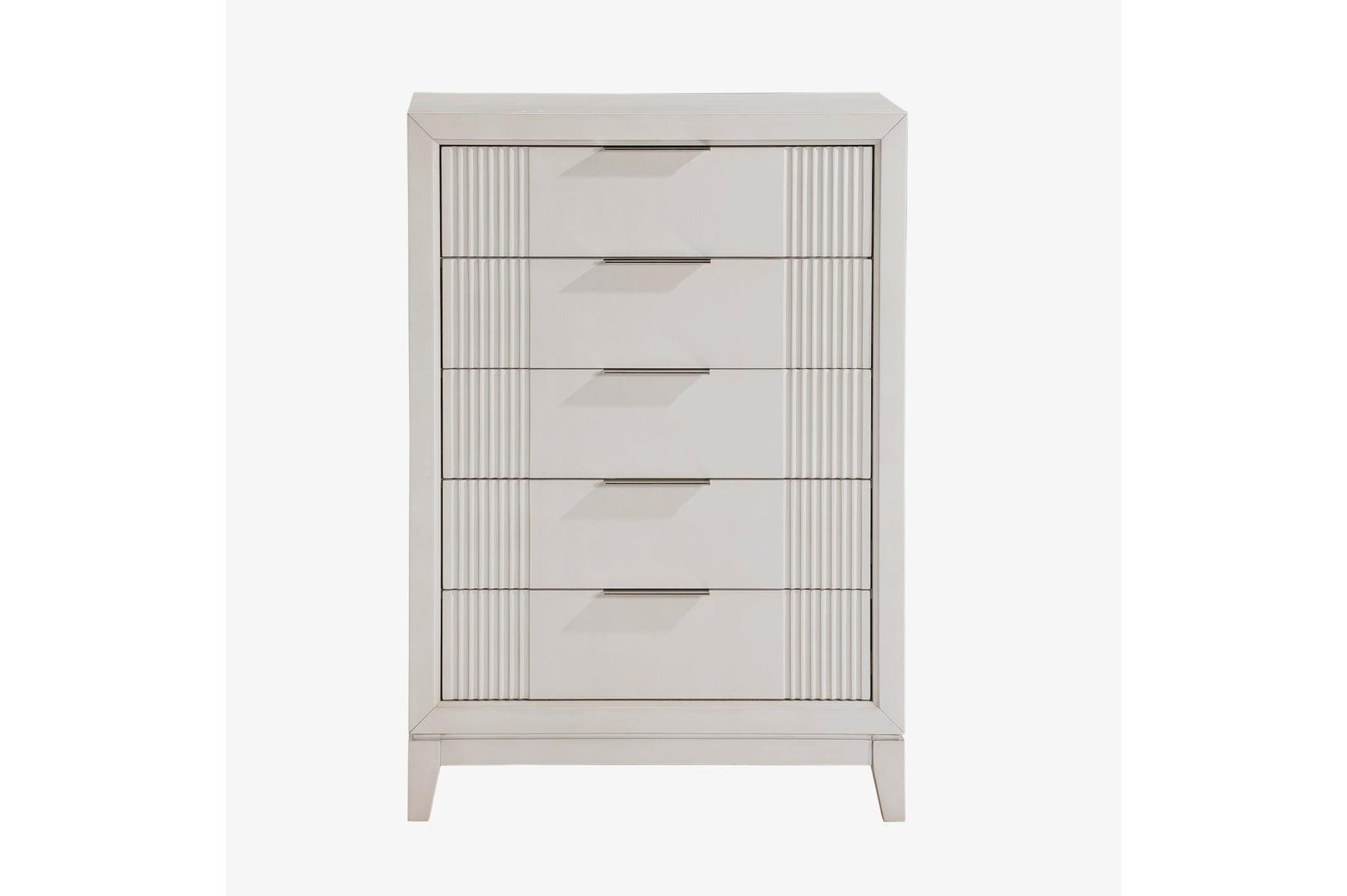 Florence Antique White Upholstered LED Panel Bedroom Set