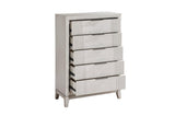 Florence Antique White Upholstered LED Panel Bedroom Set