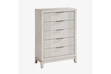 Florence Antique White Upholstered LED Panel Bedroom Set