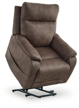 Crestmeade Espresso Faux Leather Power Lift Recliner