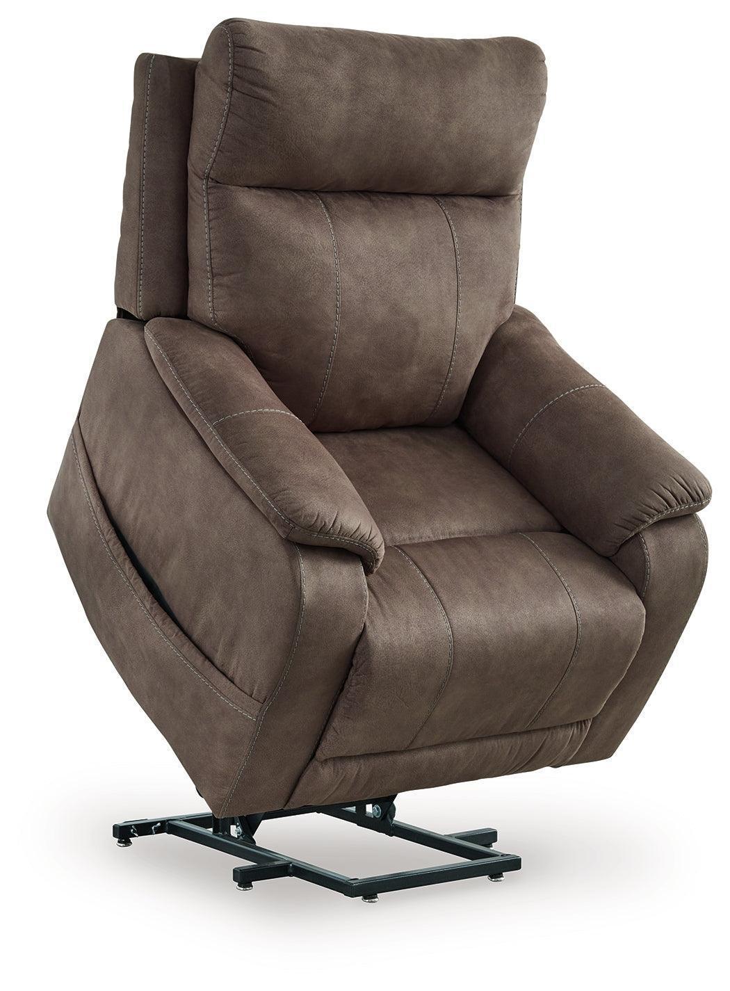 Crestmeade Espresso Faux Leather Power Lift Recliner