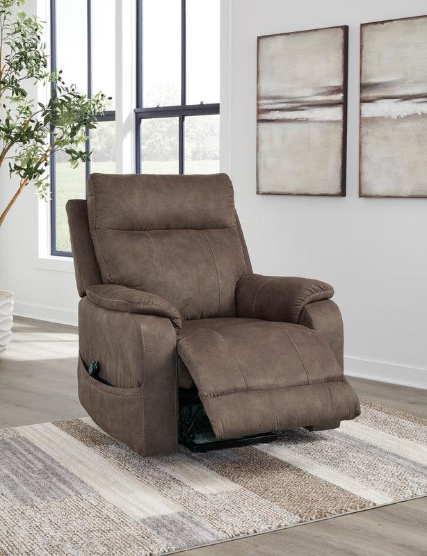 Kiha Espresso Power Lift Recliner w Heat Massage
