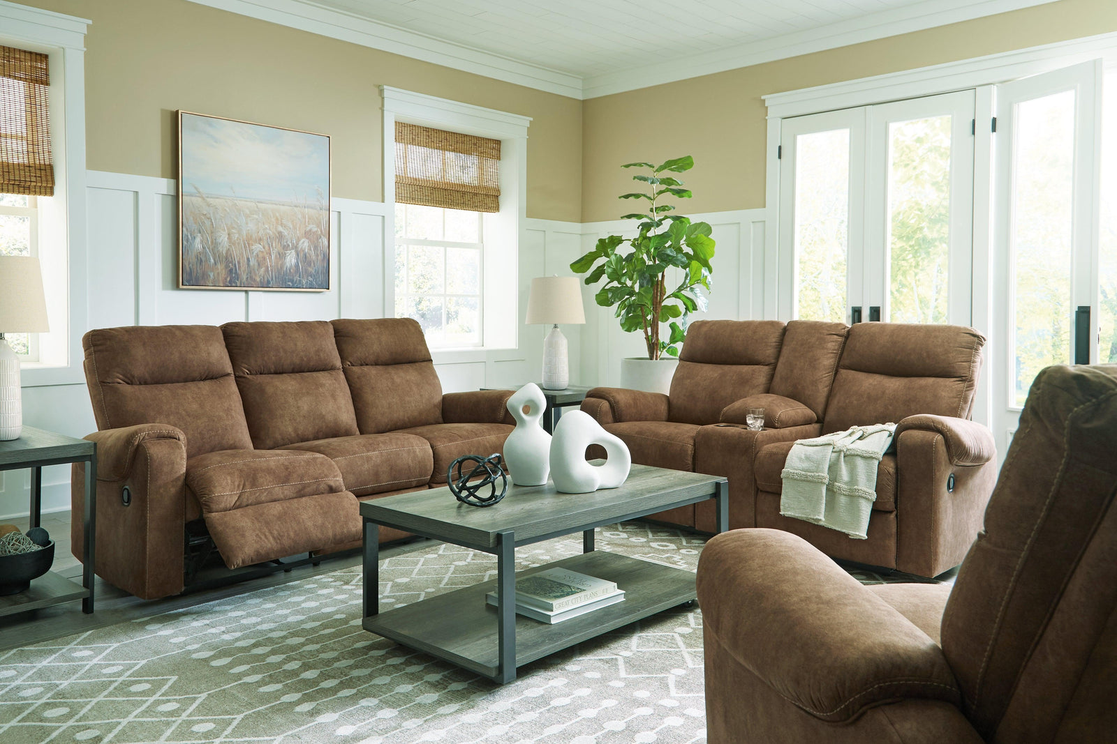 Edenwold Brindle Sofa, Loveseat and Recliner