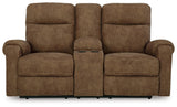 Edenwold Brindle Chenille Reclining Loveseat with Console