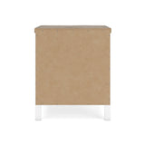 Kerisden White/Brown Nightstand — back view