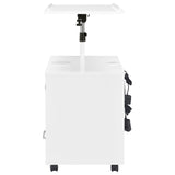 Lerma 1-Drawer Adjustable Tray Top Nightstand with Speaker White High Gloss — product image 10