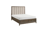 Cambridge Brown Upholstered Storage Platform Bedroom Set