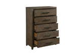 Cambridge Brown Upholstered Storage Platform Bedroom Set