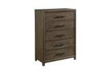 Cambridge Brown Upholstered Storage Platform Bedroom Set
