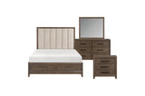 Cambridge Brown Upholstered Storage Platform Bedroom Set