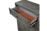 Garretson Gray Modern Transitional Okume Veneer Solid Wood Metal Storage Bedroom Set - Ella Furniture