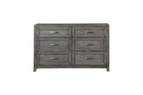 Garretson Gray Modern Transitional Okume Veneer Solid Wood Metal Storage Bedroom Set - Ella Furniture