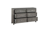 Garretson Gray Modern Transitional Okume Veneer Solid Wood Metal Storage Bedroom Set - Ella Furniture
