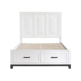 Hela White Storage Platform Queen Bed