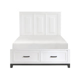 Hela White Storage Platform Queen Bed