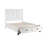 Hela White Storage Platform Queen Bed