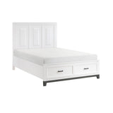 Hela White Storage Platform Queen Bed