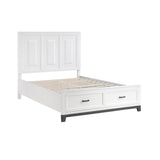 Hela White Storage Platform Queen Bed