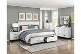 Garretson White Storage Platform Bedroom Set