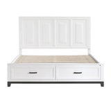 Hela White Storage Platform King Bed