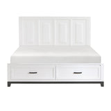 Hela White Storage Platform King Bed