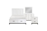 Garretson White Storage Platform Bedroom Set