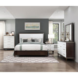 Sam White Cherry Panel King Bed